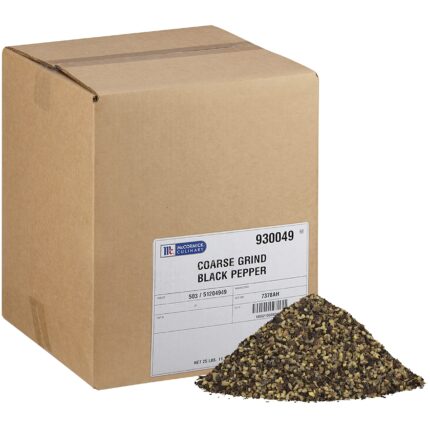 Mccormick Culinary Coarse Grind Black Pepper, 25 Lb - One 25 Pound Box Bulk Coarse Ground Black Pepper, Perfect For Back Of Hous